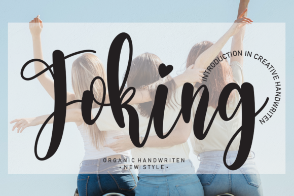 Joking Typeface: Elevate Campaign Visuals with Chic Script Design