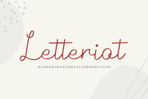 Letteriot Typeface: Elevating Handmade Brand Identity