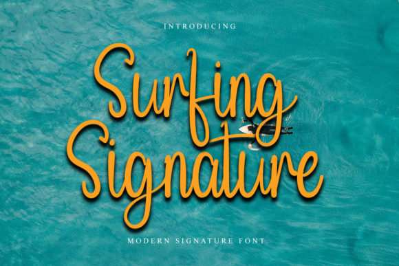 Surfing Signature: A Script Typeface for Polished Brand Identity
