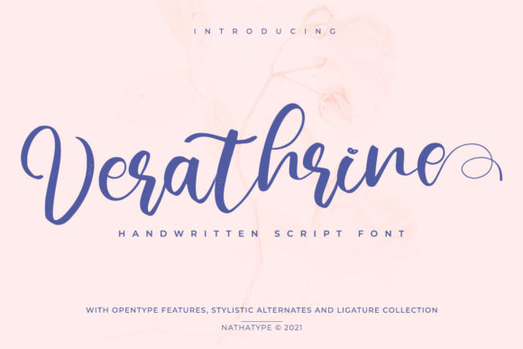 Verathrine: A Stylish Script Typeface for Elegant Branding